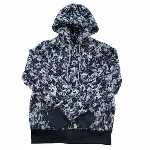 Athleta Tugga Sherpa Jacquard Hoodie Black/White Glacier XS Gorpcore Hygge